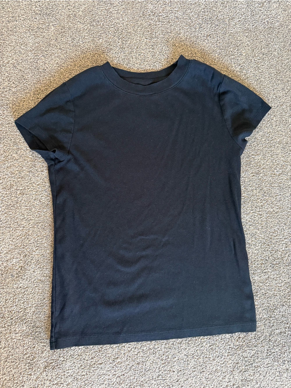 A New Day Women’s Ribbed T-shirt Black Medium